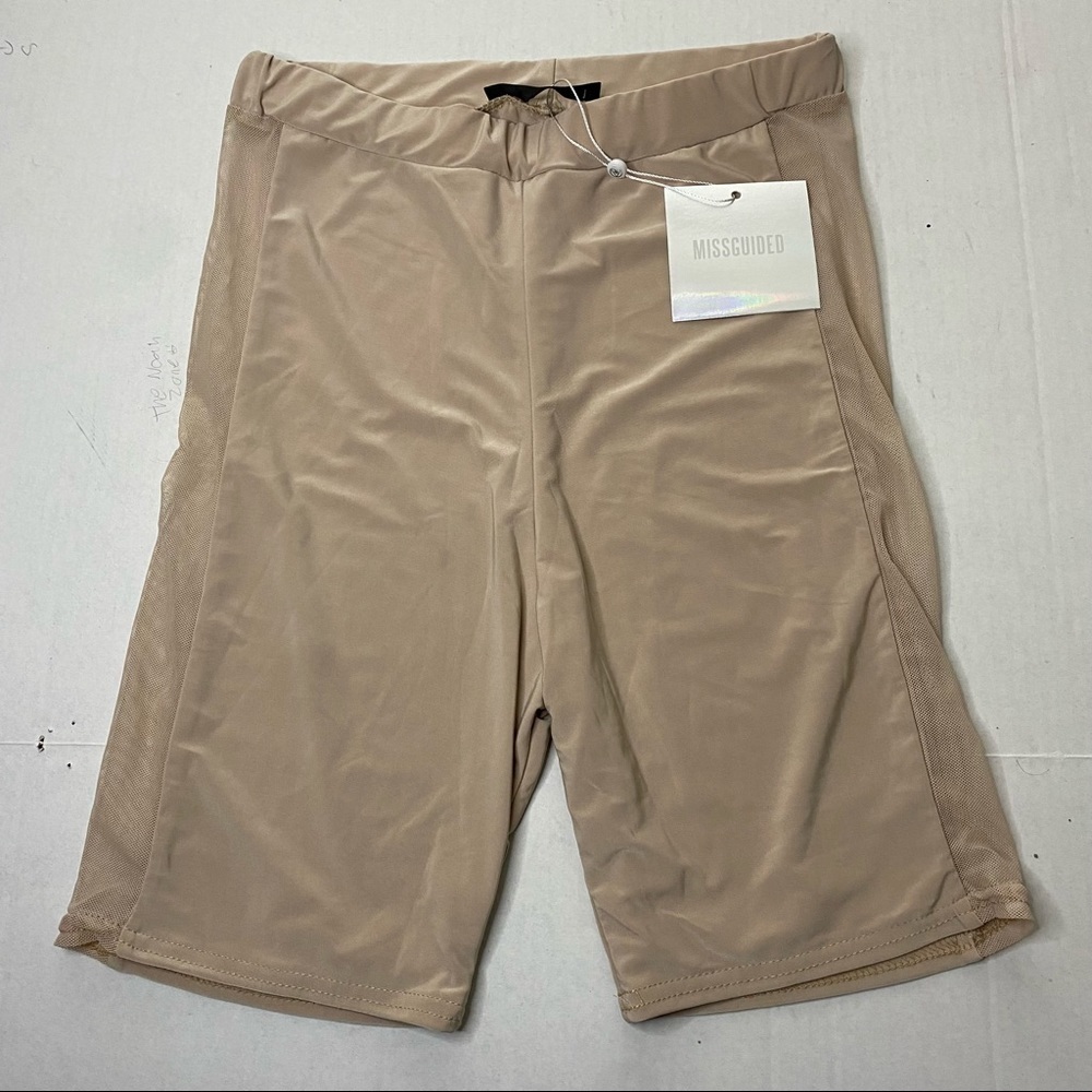Missguided High Waist Nude Cycling Shorts NWT Size: 6
